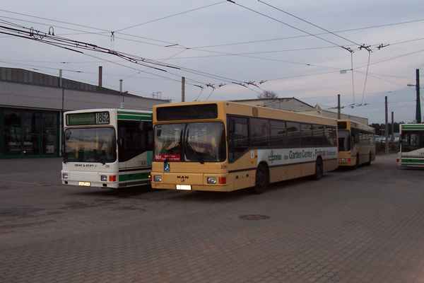 Vor der Reinigung und Wartung auf dem Betriebshof Eberswalde/Nordend